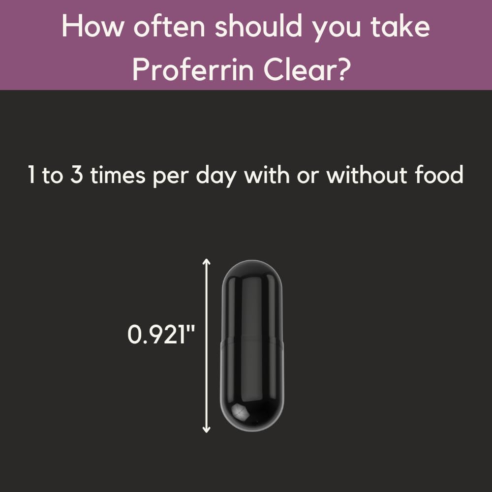 US-made Proferrin Clear bottle on kitchen counter; reliable USA production.