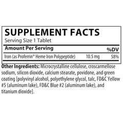Proferrin ES tablets closeup showing compact form for everyday use.