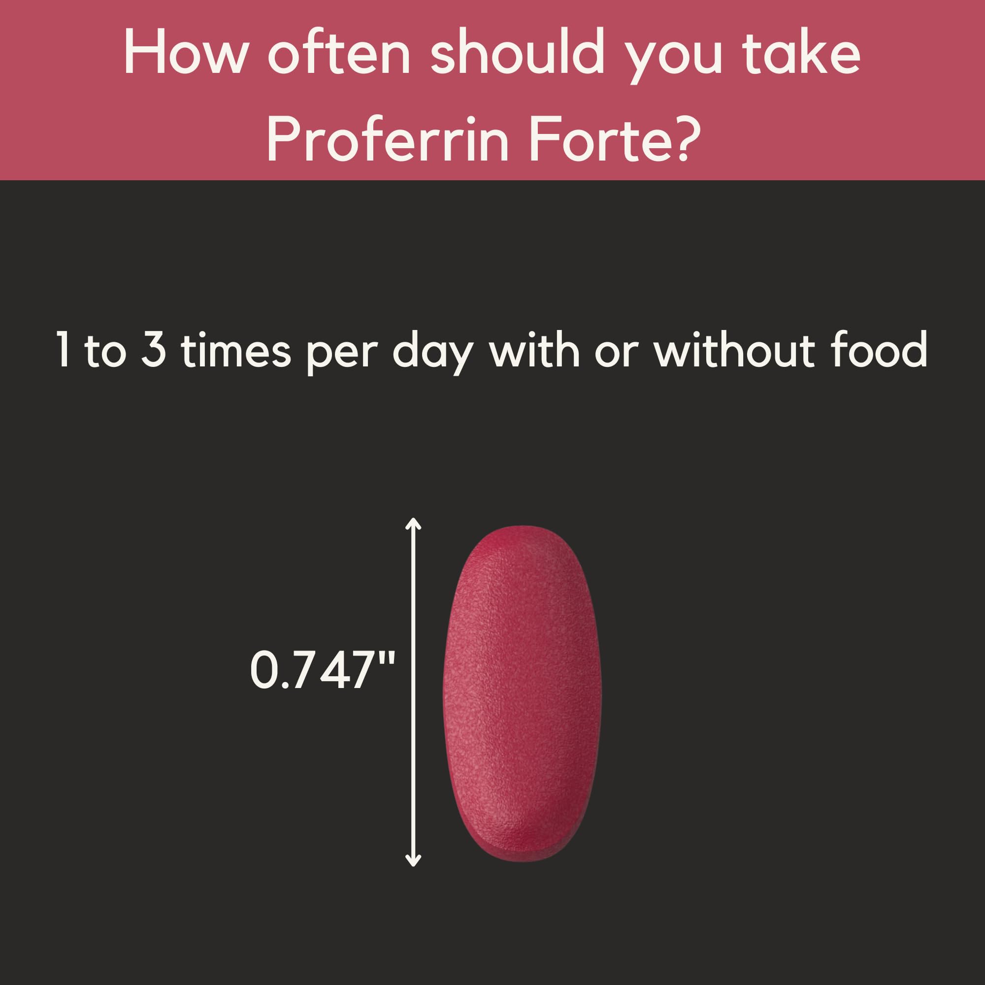 Proferrin Forte label detail highlighting folic acid content