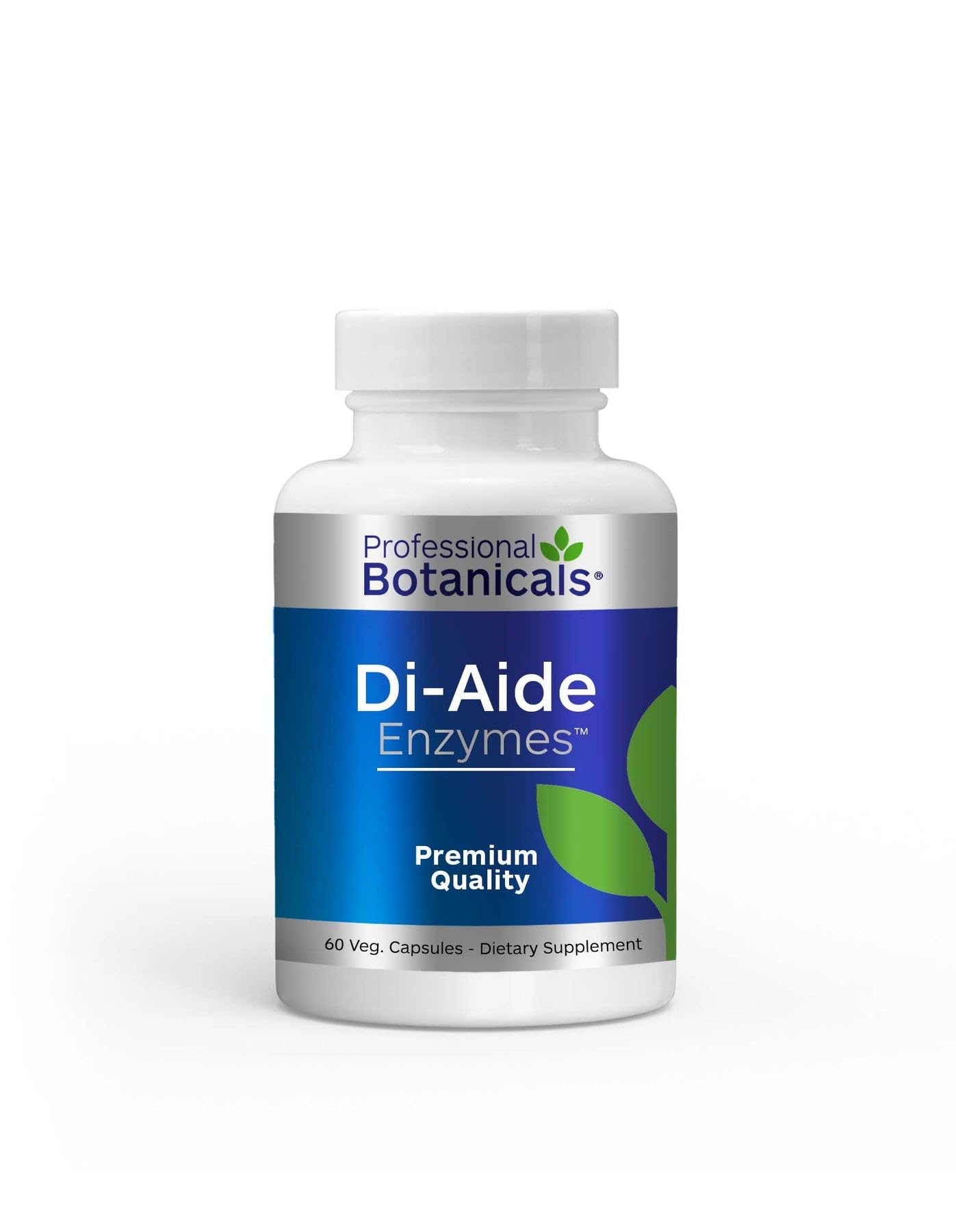 Professional Botanicals DI-AIDE Enzymes bottle promotes digestion with a natural enzyme blend.