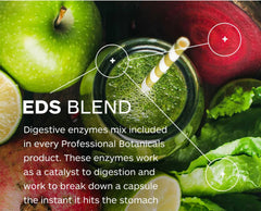 Professional Botanicals herbal adaptogens capsules on white background for stress resilience.