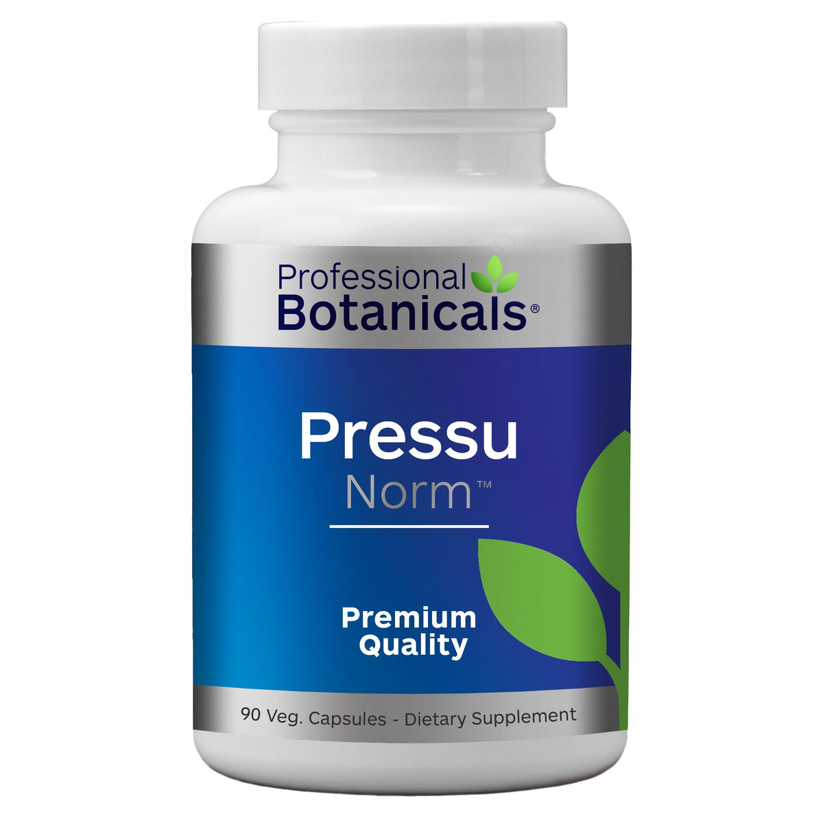 Professional Botanicals Pressu Norm bottle close-up for daily blood pressure support.