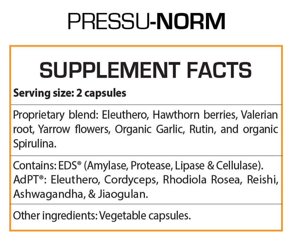 Professional Botanicals Pressu Norm capsules pack ideal for a regular wellness routine.