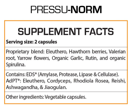 Professional Botanicals Pressu Norm capsules pack ideal for a regular wellness routine.
