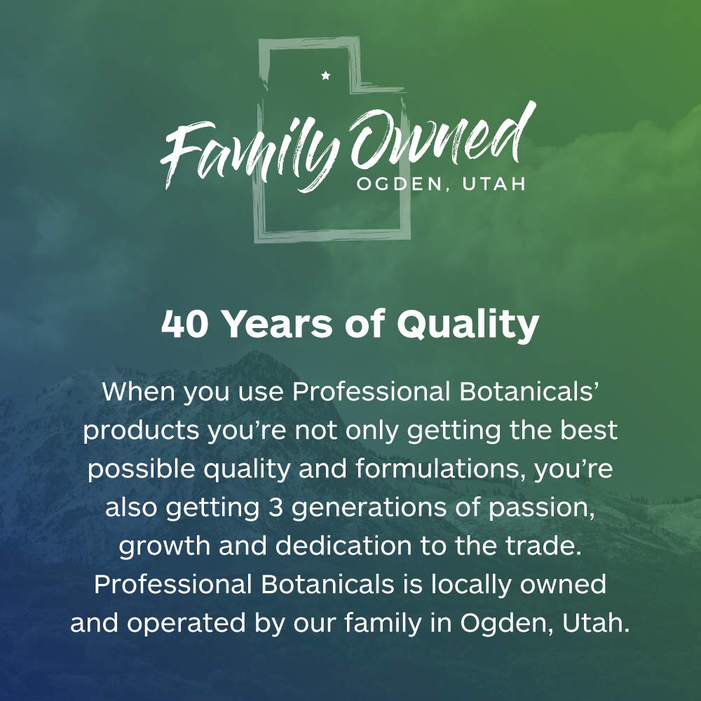 Professional Botanicals triple-tested quality control signals product purity.