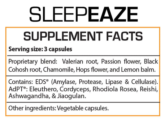 Sleep Eaze capsules by Professional Botanicals support a natural unwind before sleep