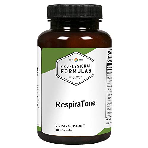 Respiratone Support bottle label by Professional Complementary Health Formulas for respiratory comfort