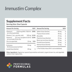 Immustim Complex being poured to highlight glandular nutrition and botanical synergy.
