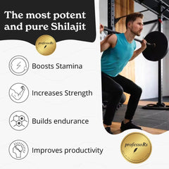 Professor's Himalayan Shilajit resin daily serving guidance on counter