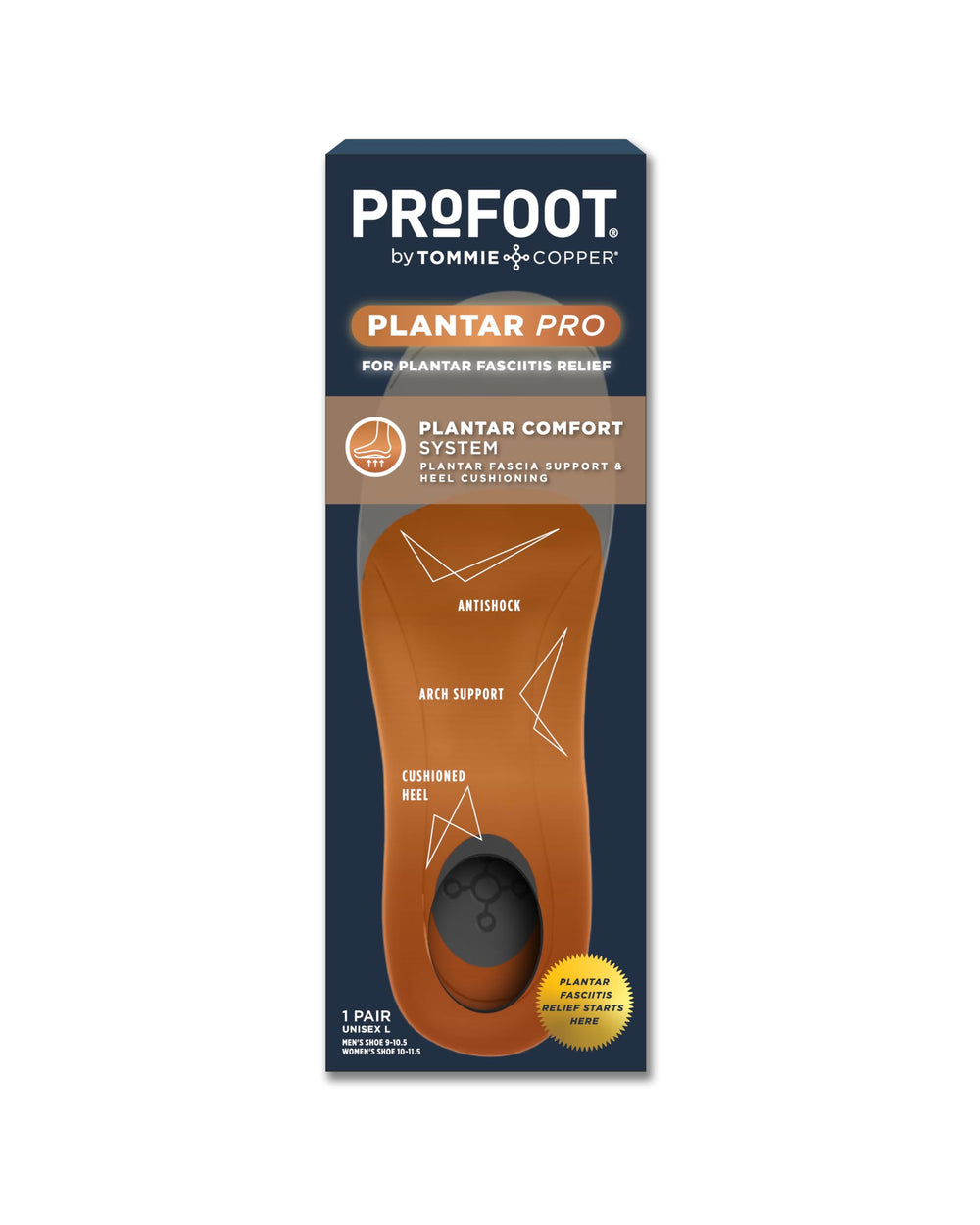 PROFOOT Plantar Pro Insole arch support improves foot alignment for daily comfort.