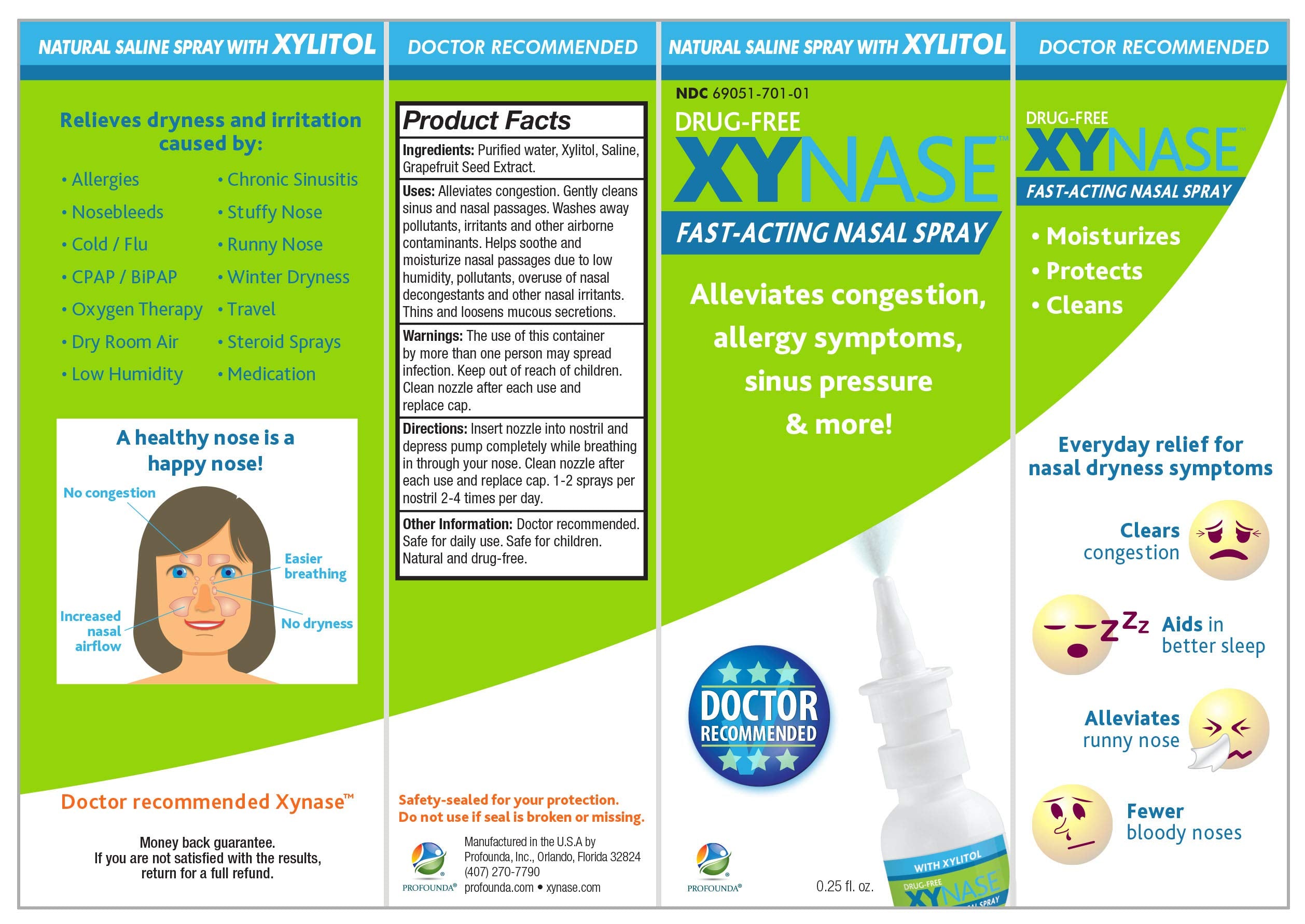 Profounda Xynase bottles angled for easy reach during busy mornings.
