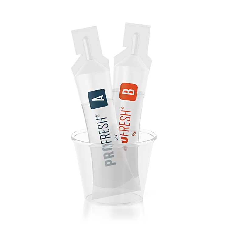 ProFresh prep packs shown beside the six-pack support a consistent twice-daily routine.