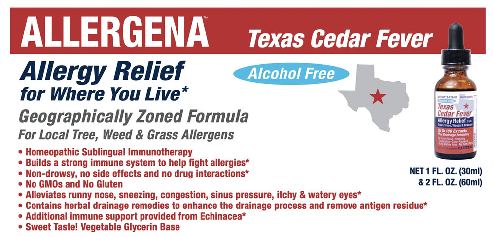 Adult formula bottle from PROGENA Allergena Texas Cedar Fever