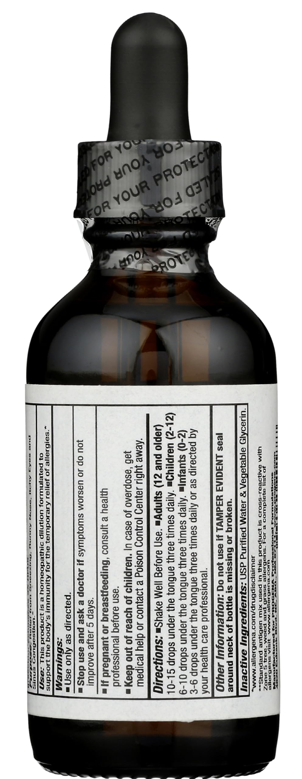 Droplet dosage illustration for PROGENA Allergena Texas Cedar Fever