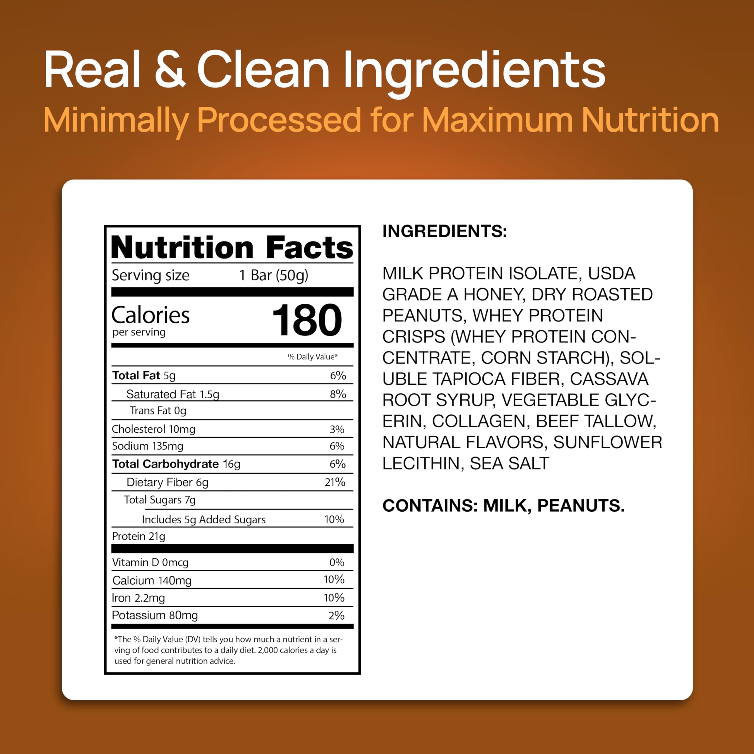 ProGo protein bars cross-section reveals 21g protein from 95% isolate