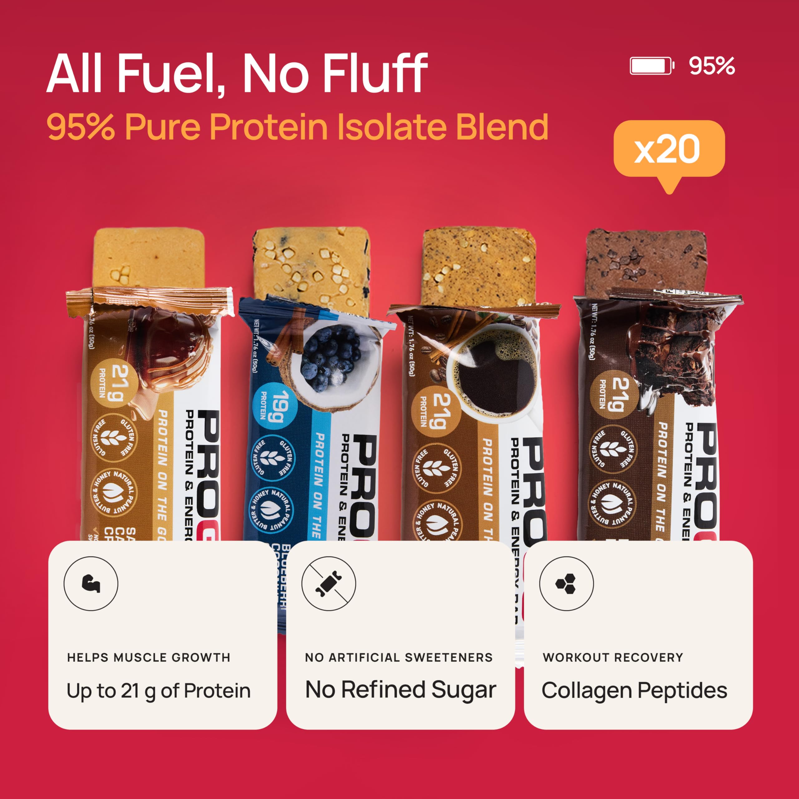 ProGo collagen blend indicator accompanies protein mix for versatility.
