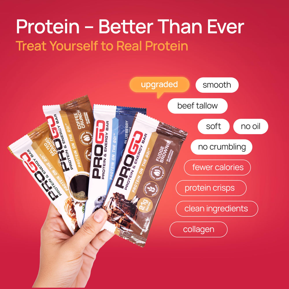 ProGo bar close-up emphasizes tallow enhanced bite and fullness.