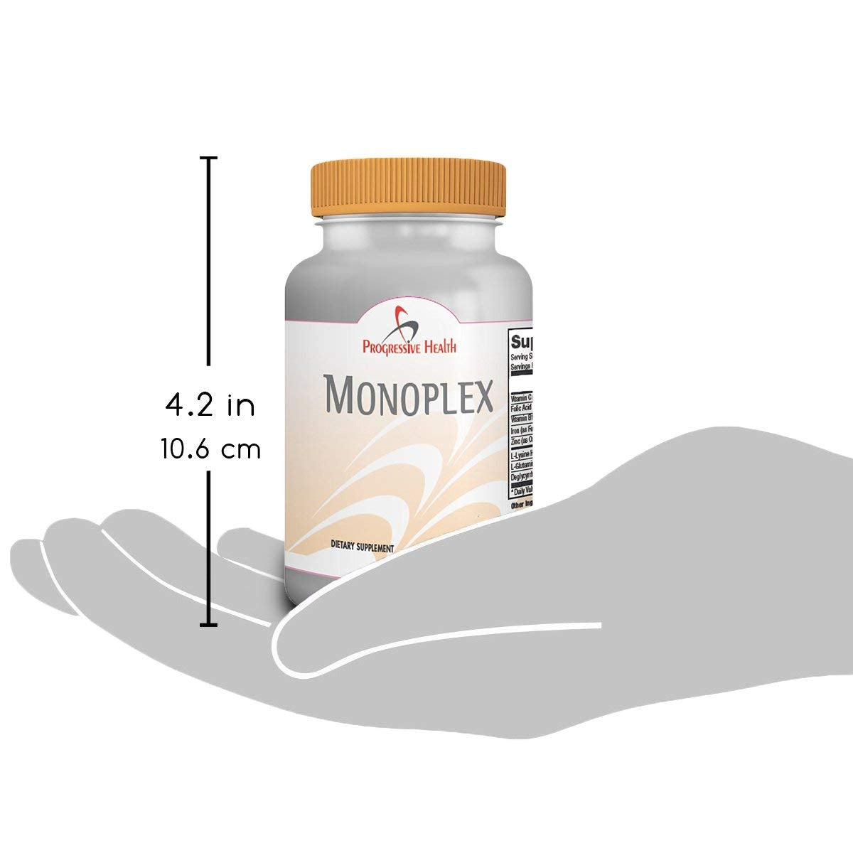 Progressive Health Monoplex B12 ingredient label visible