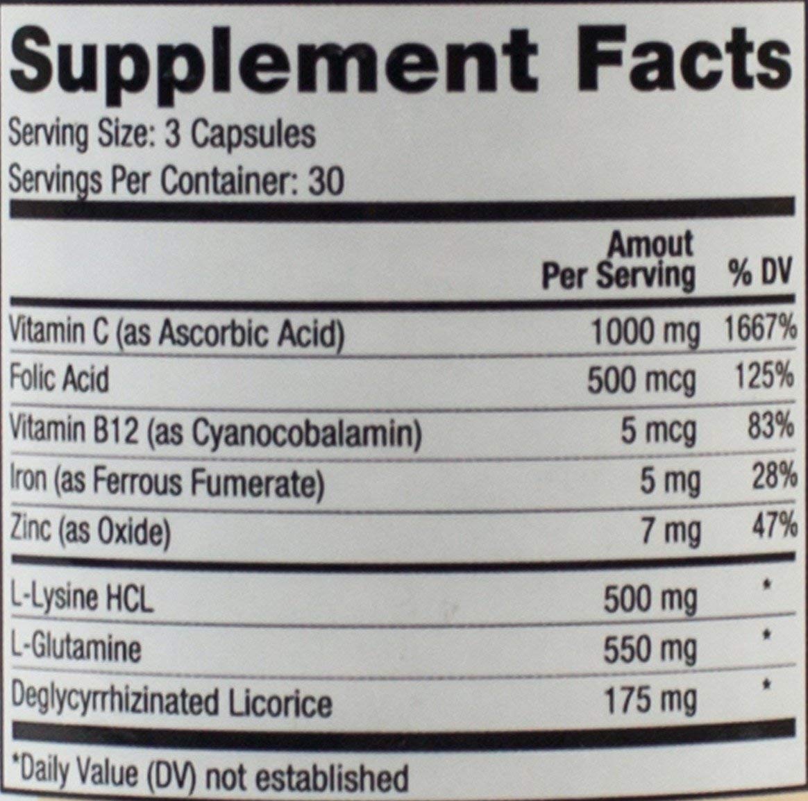 Progressive Health Monoplex L-lysine pill in focus