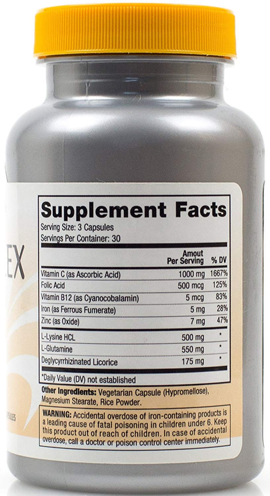 Progressive Health Monoplex bottle label close-up highlighting ingredients