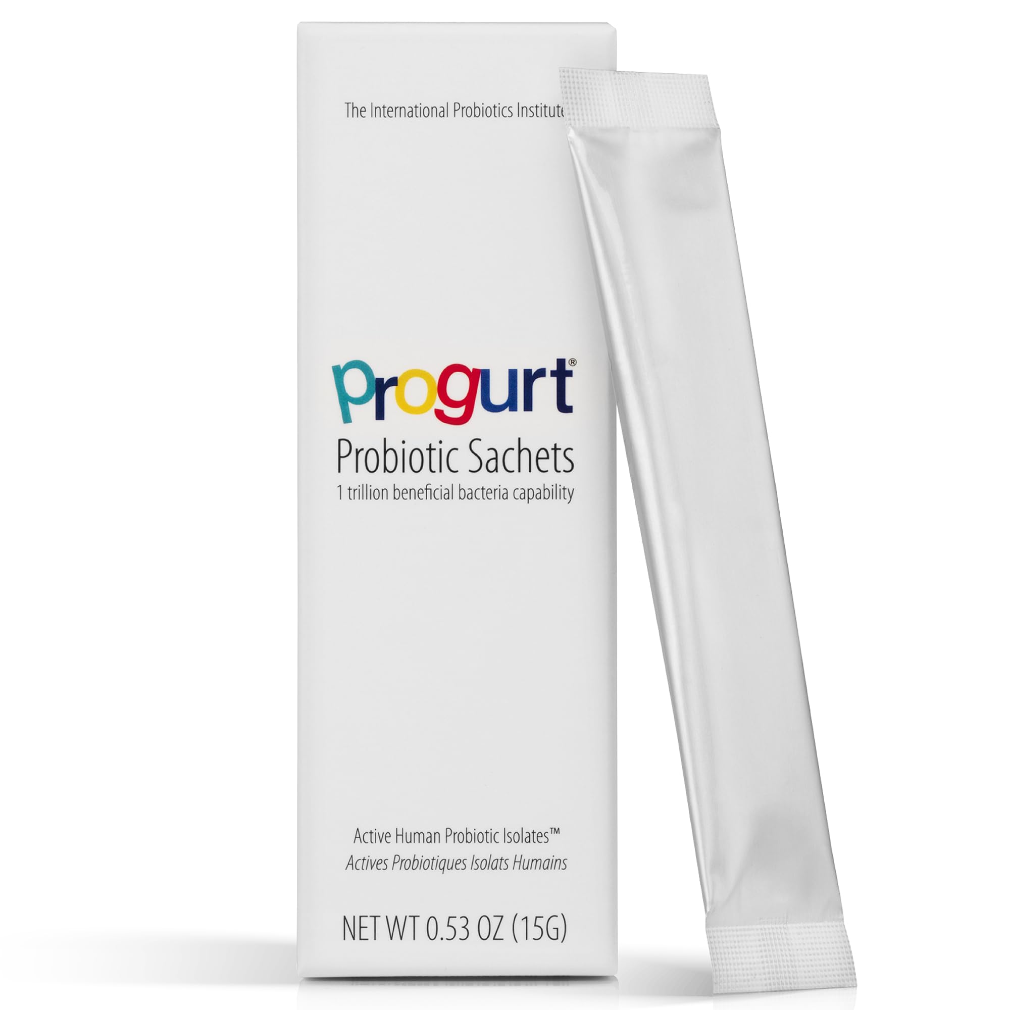 PROGURT 1 Trillion CFU sachets pack demonstrates potent gut restoration potential for daily balance.