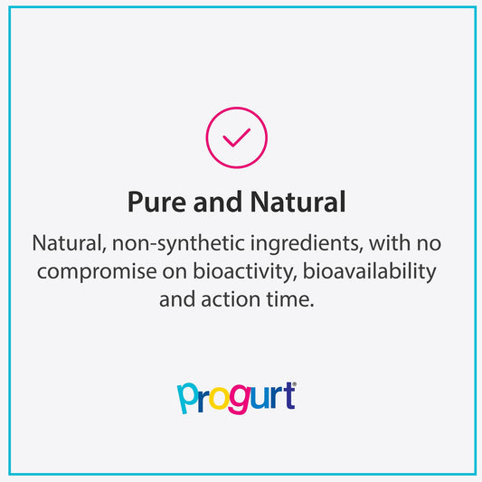 PROGURT powder dissolving in water image highlights fast, flavor-neutral probiotic drink creation.