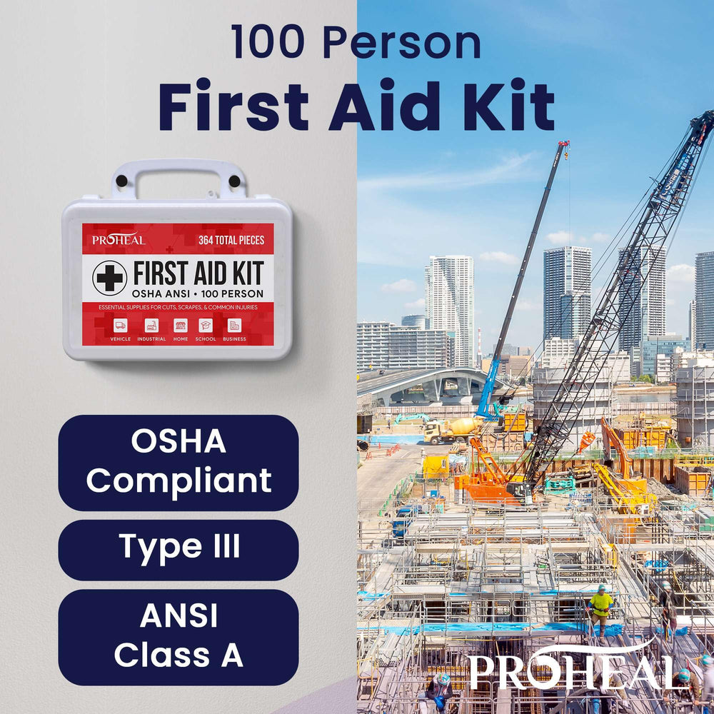 ProHeal first aid kit wall mount ready for workplace safety and quick access.