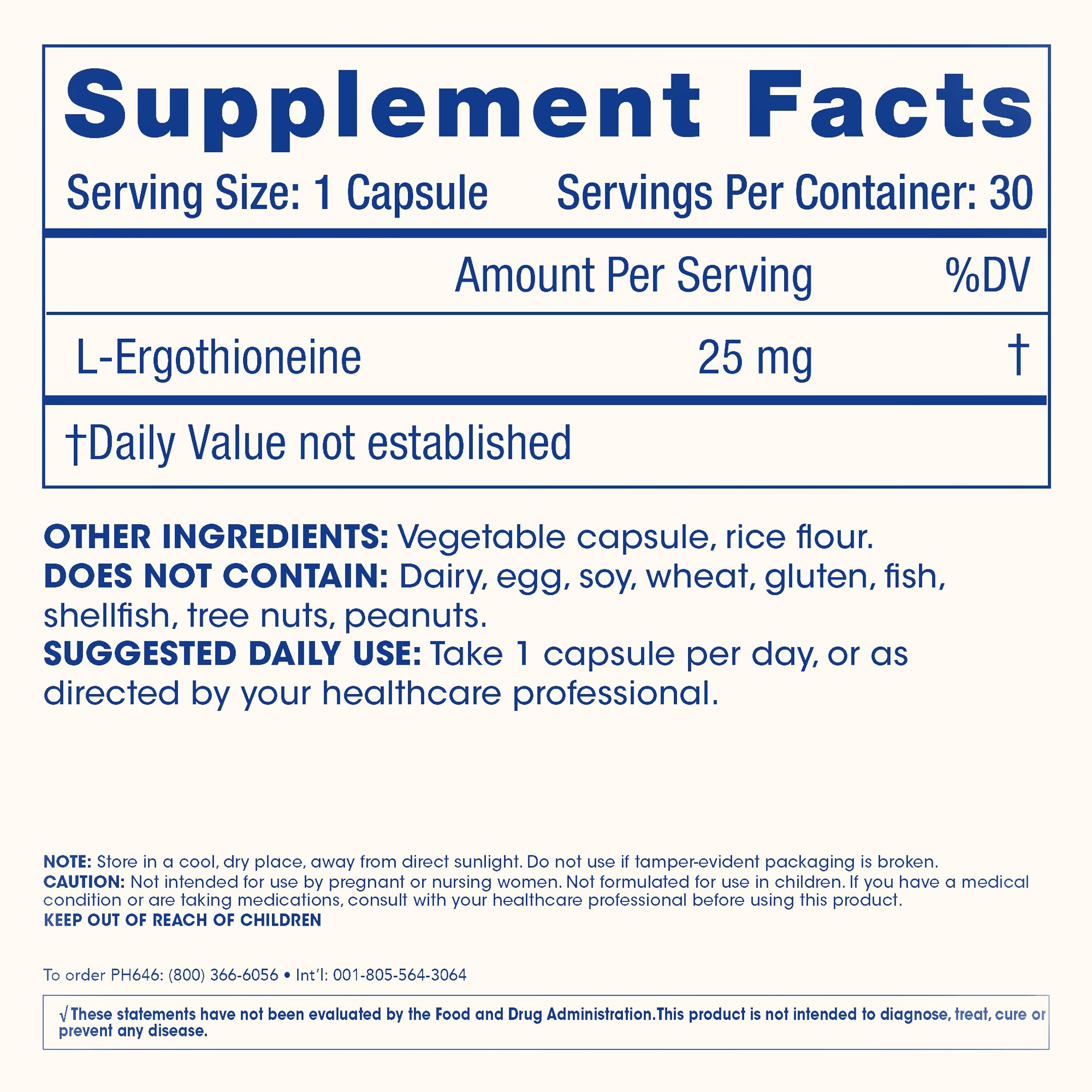 ProHealth Ergothioneine made in USA insignia indicating quality manufacturing