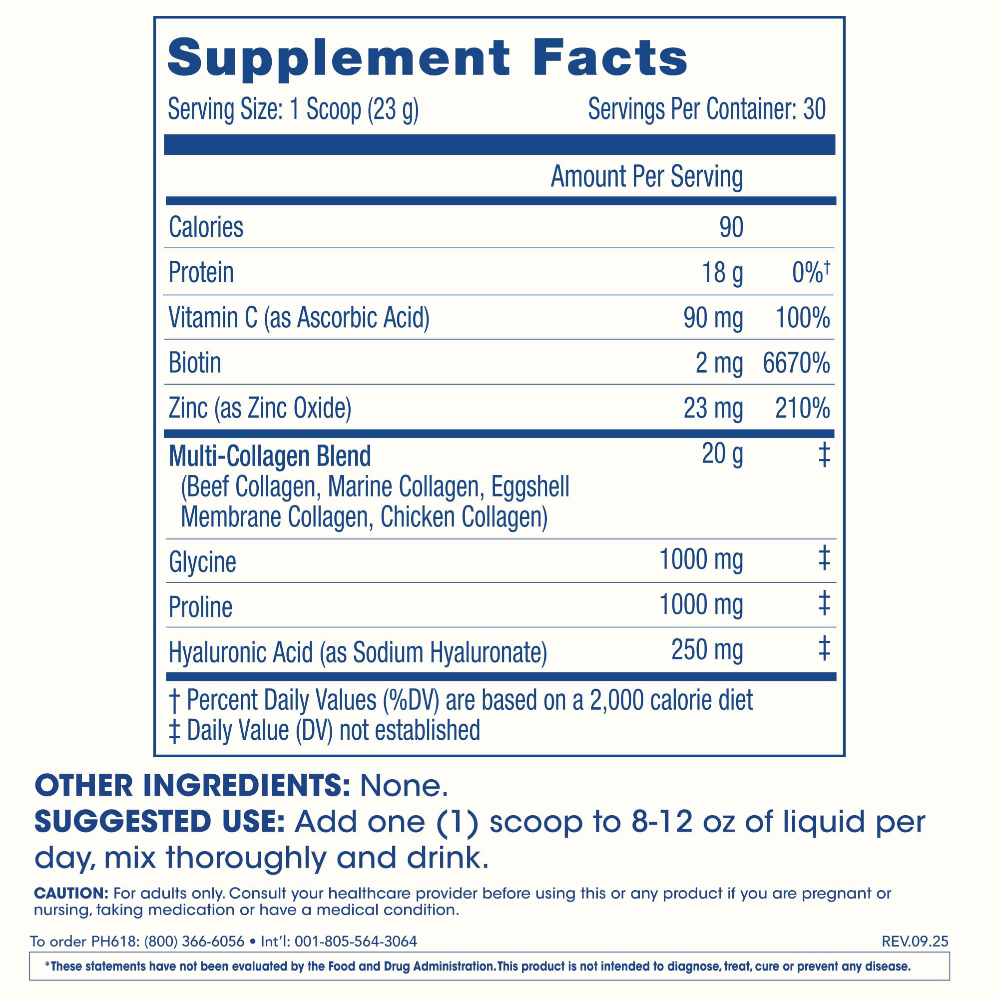 ProHealth Longevity powder label with lab certificates for transparency and trust.