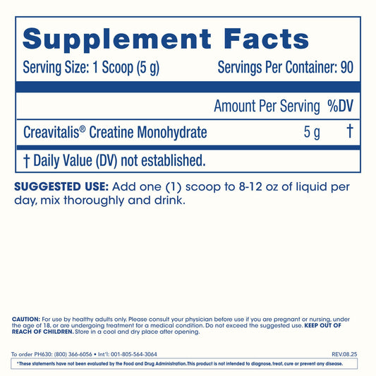 ProHealth Longevity Creatine bottle and label highlighting brain energy benefits