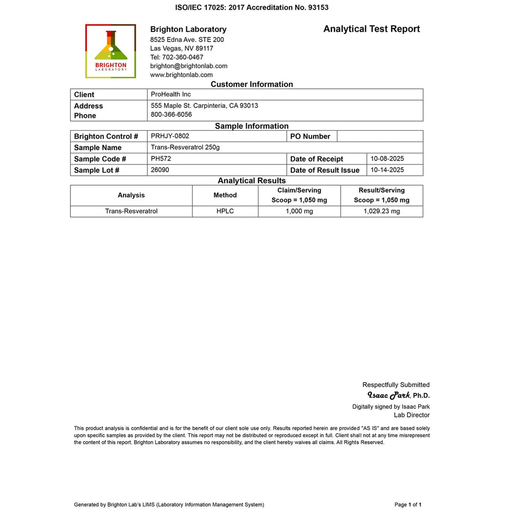 ProHealth Longevity front label for quick product identification
