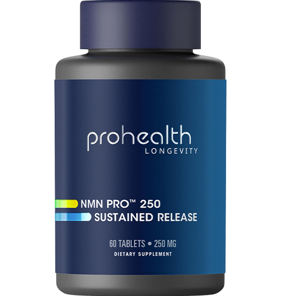ProHealth NMN Pro 250 bottle on counter showing steady NAD+ precursor intake.