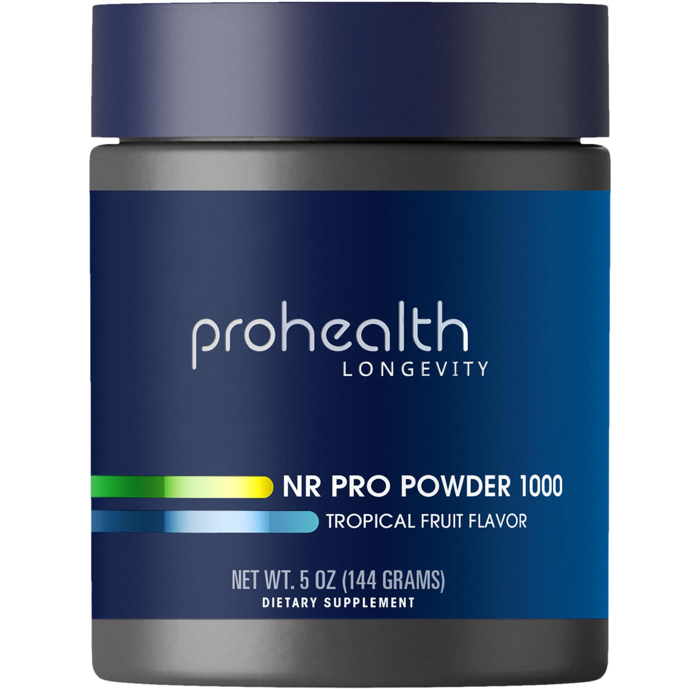 ProHealth NR Pro Powder tropical fruit bottle ready to mix for daily energy