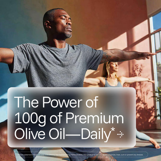 ProHealth Olea25 bottle close-up showing organic olive leaf source for antioxidants.