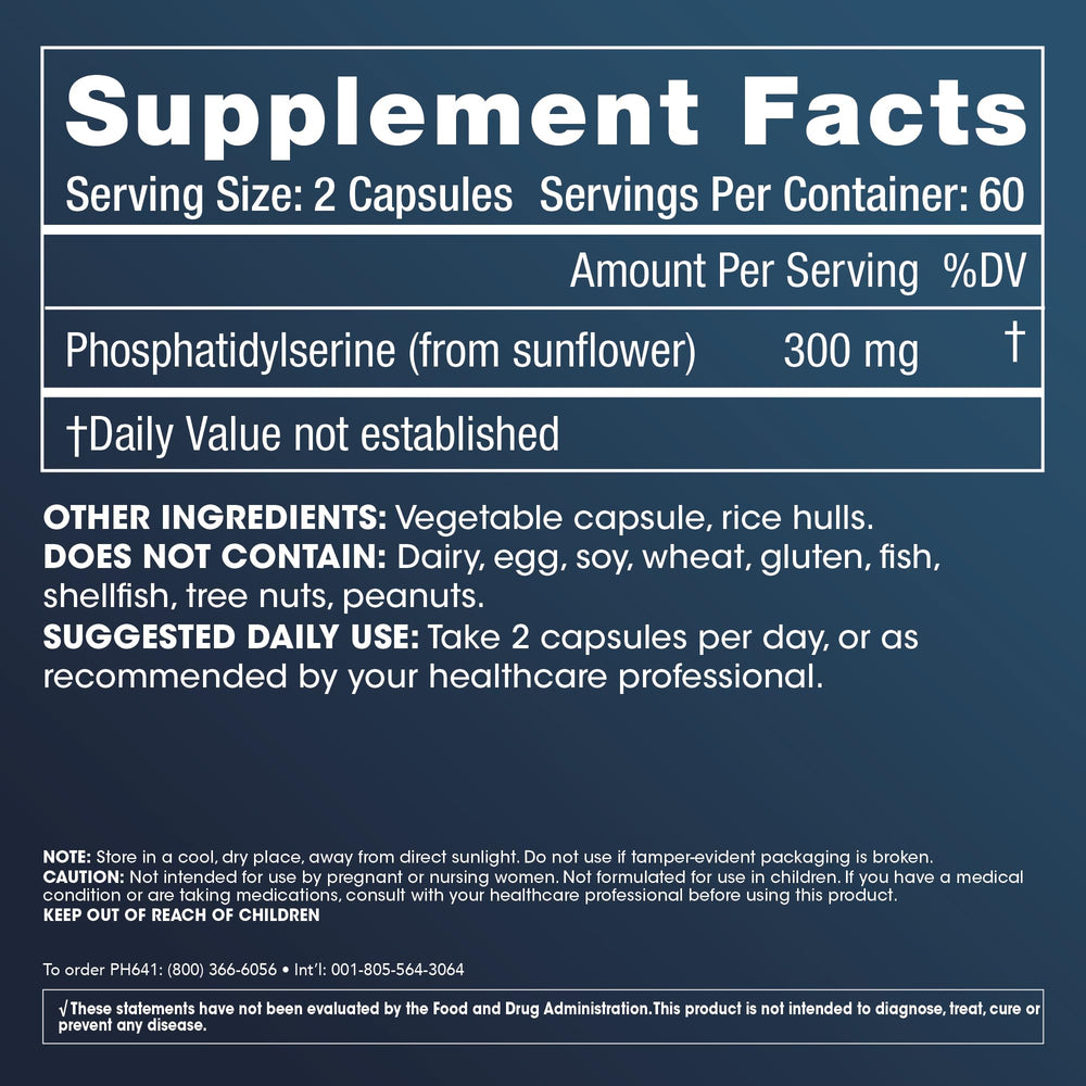 ProHealth Phosphatidylserine capsules highlight nerve health and athletic recovery potential