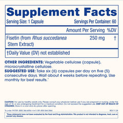 ProHealth Pure Fisetin third-party seal on bottle emphasizing verified potency
