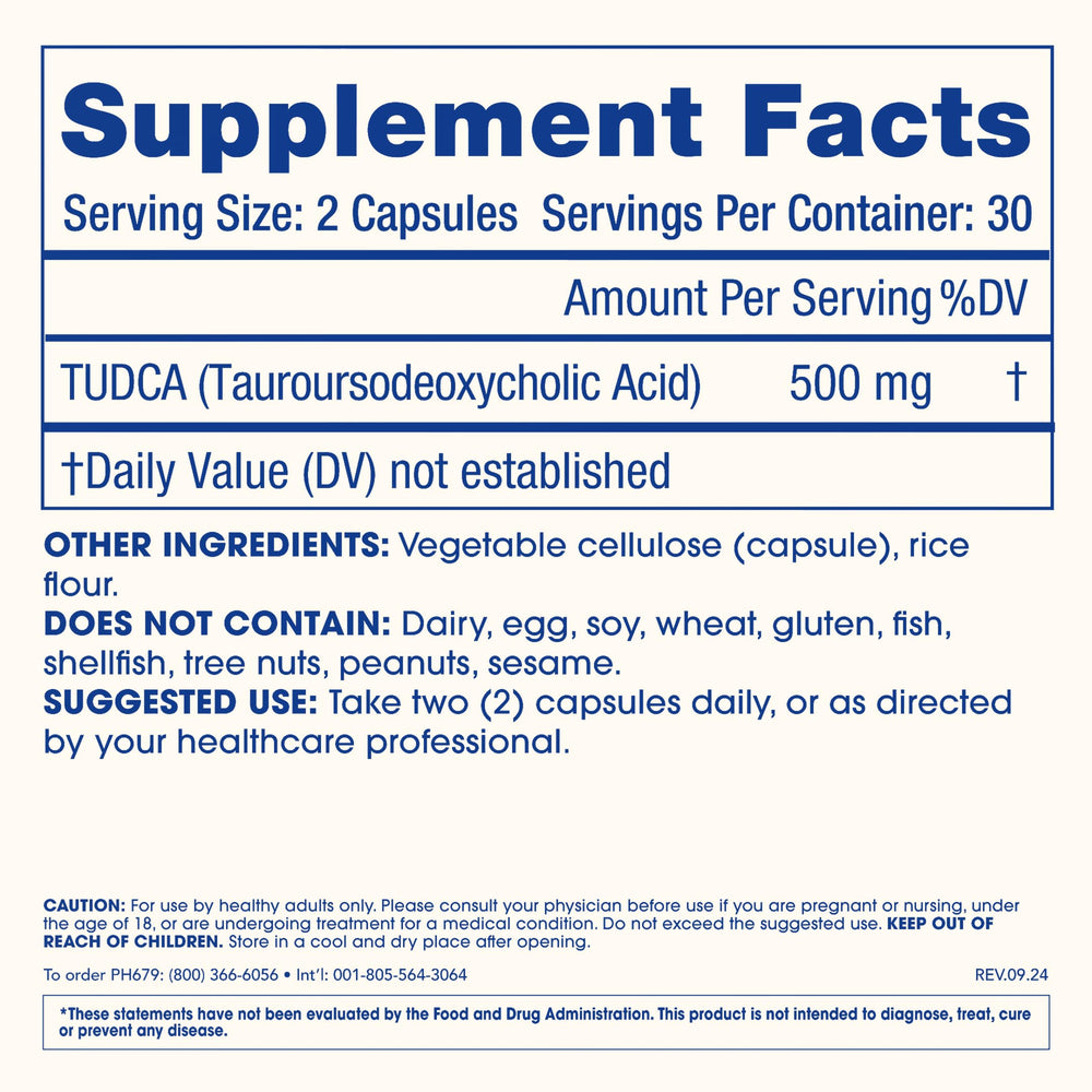 ProHealth Pure TUDCA bottle on a clean desk for daily digestive support