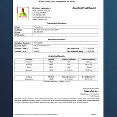 ProHealth Rhodiola label detail shows purity and USA-made quality
