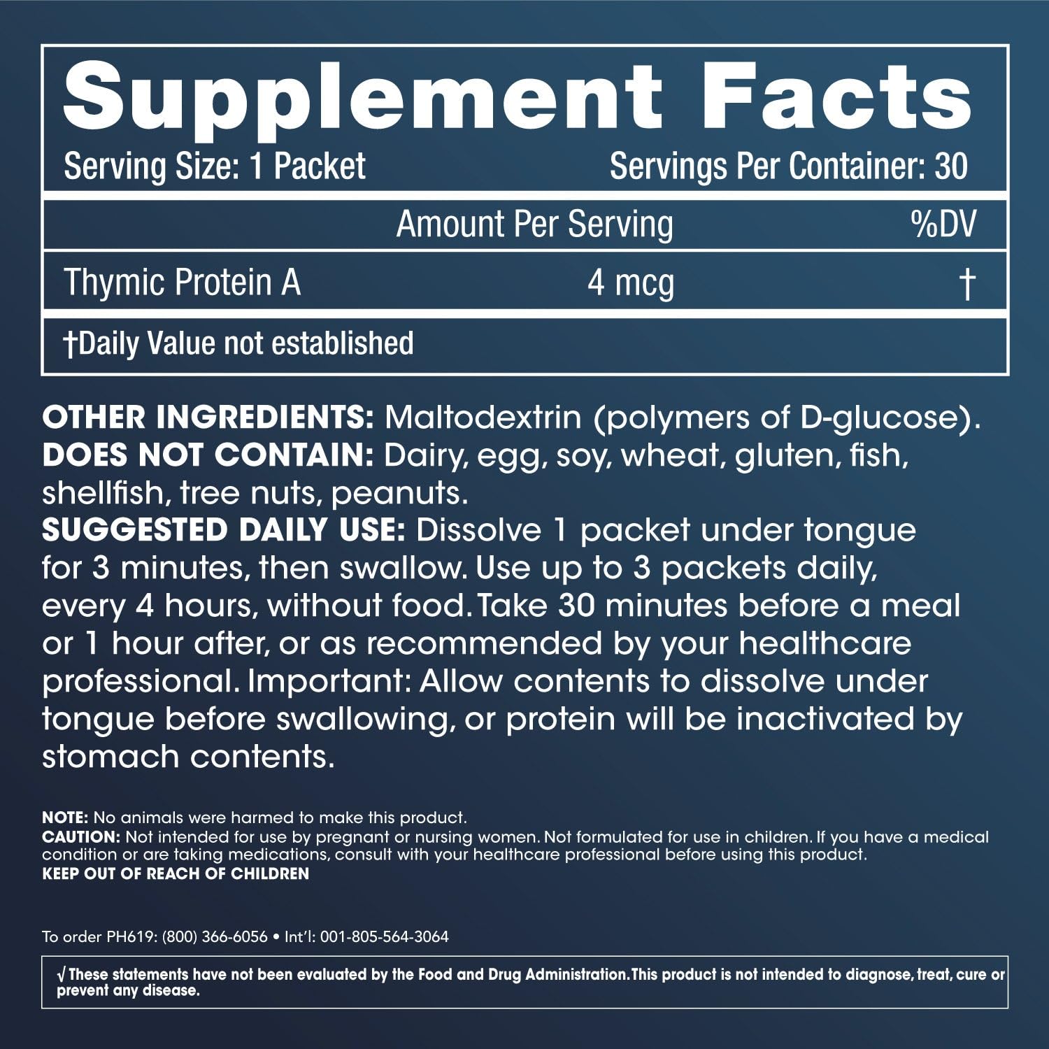 ProHealth ThymusPro 30-packet pack highlighting convenient ongoing use