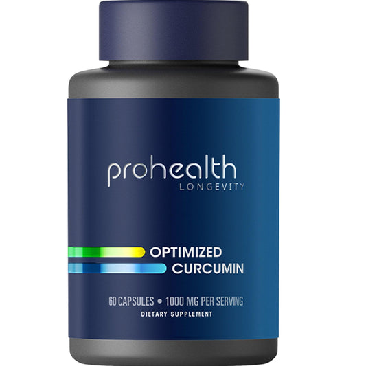 ProHealth Turmeric Curcumin Longvida bottle highlighting enhanced absorption for joints.