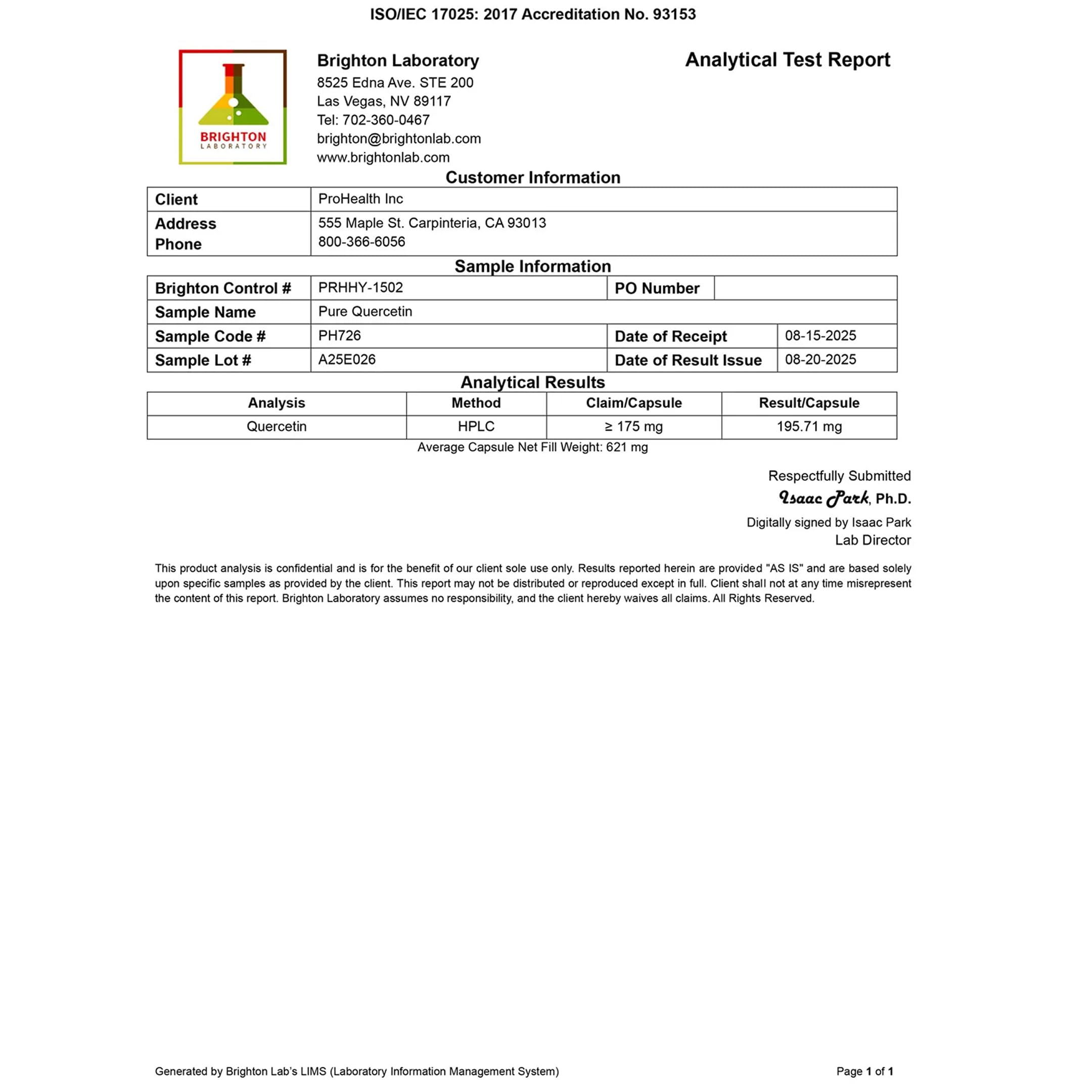 ProHealth US manufacturing facility reinforces domestic production standards.