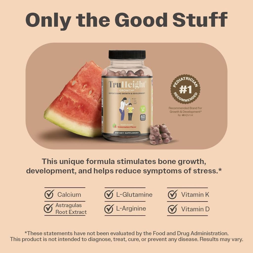 ProHeight TruHeight Growth Gummies Ashwagandha blend highlight natural wellness.
