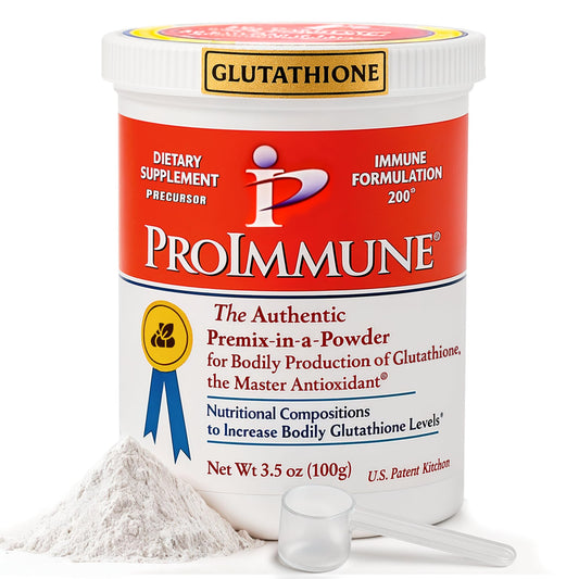 ProImmune Glutathione bottle close-up highlighting daily immune support