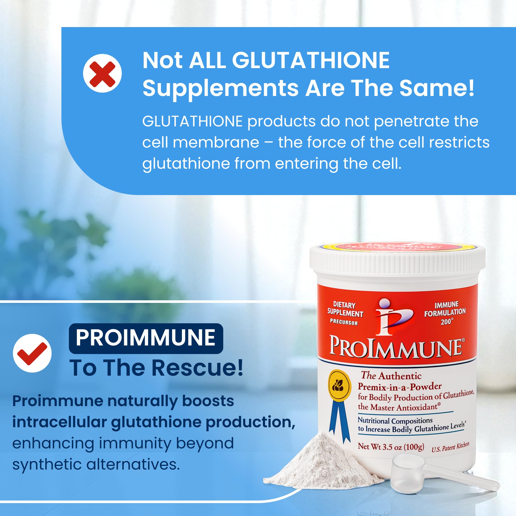 ProImmune Glutathione dissolves under the tongue for fast absorption