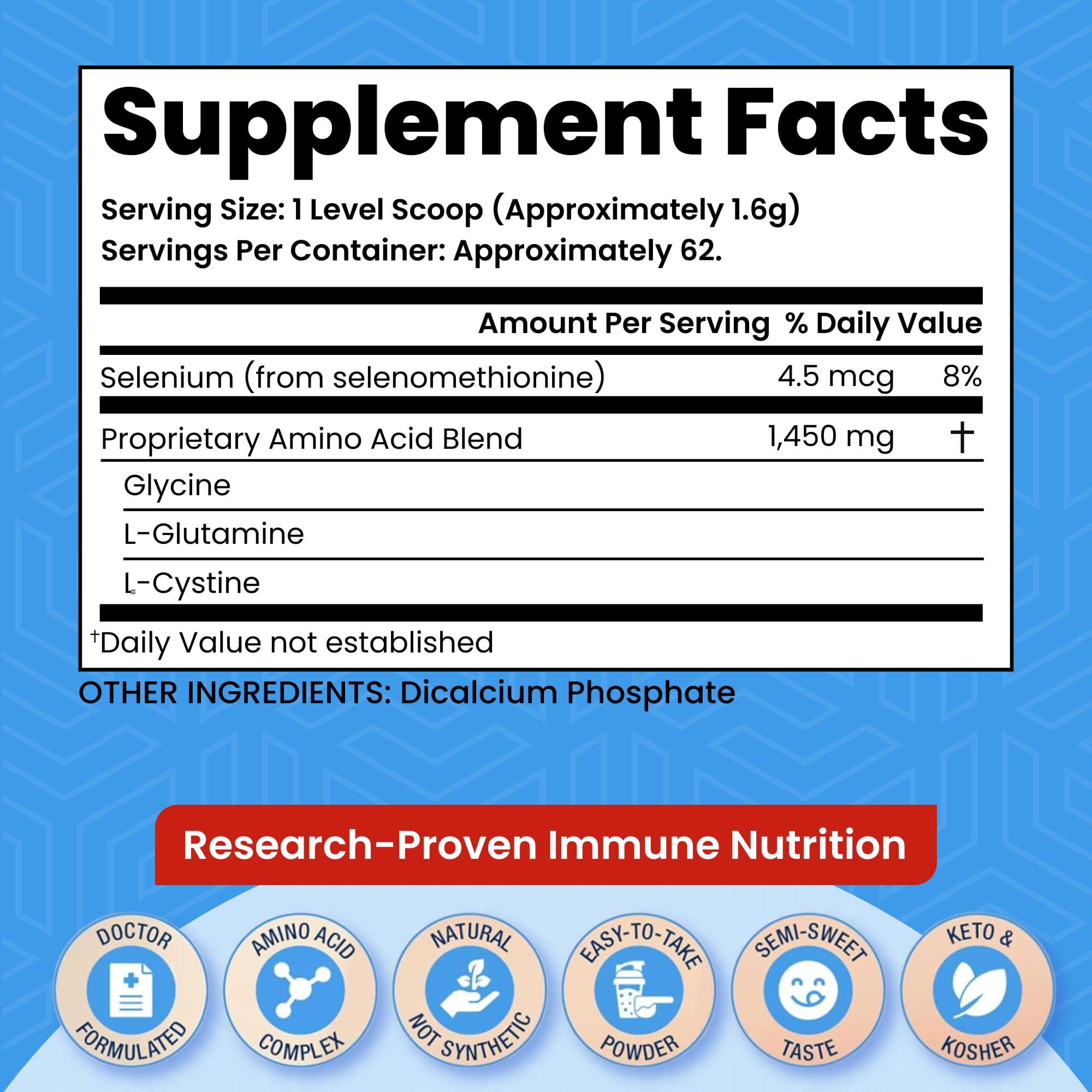 ProImmune Glutathione label close-up showing doctor-developed formulation
