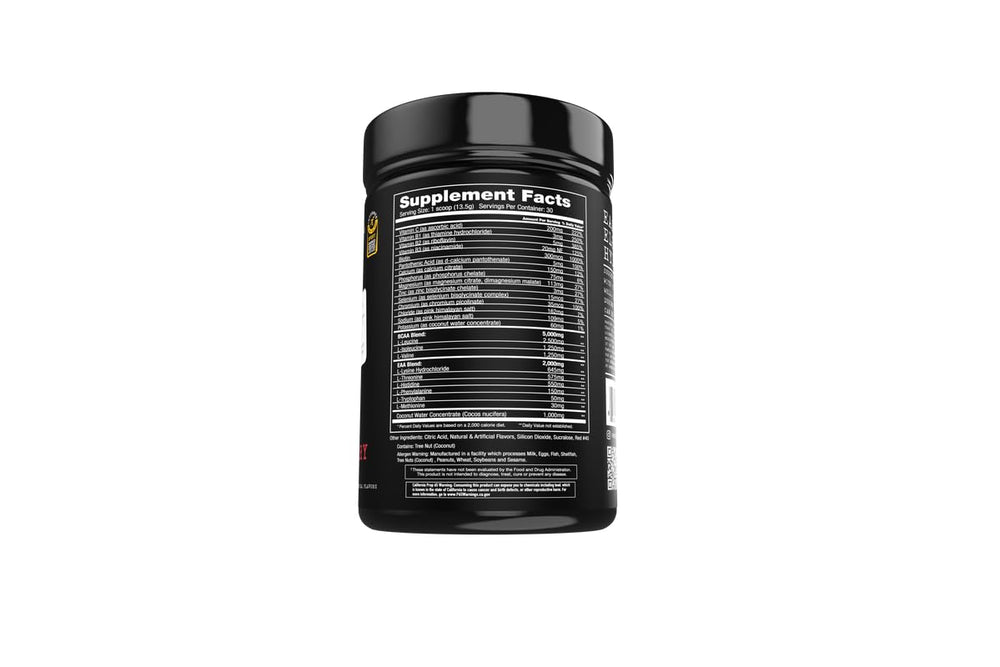 Project #1 AminoEVolution label highlights BCAAs, EAAs, and electrolytes