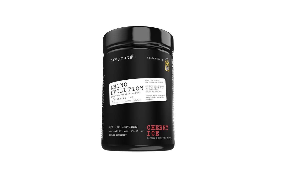 Project #1 AminoEVolution scoop beside a shaker for easy pre-workout mixing