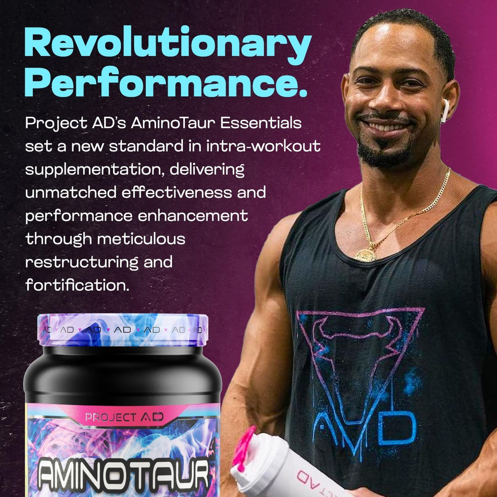 Project AD Aminotaur lemon packaging highlights quality and cGMP manufacturing standards