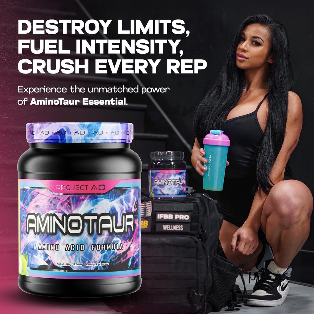 Project AD Aminotaur lemon scoop highlights convenient serving of 11.5 g amino acids per dose