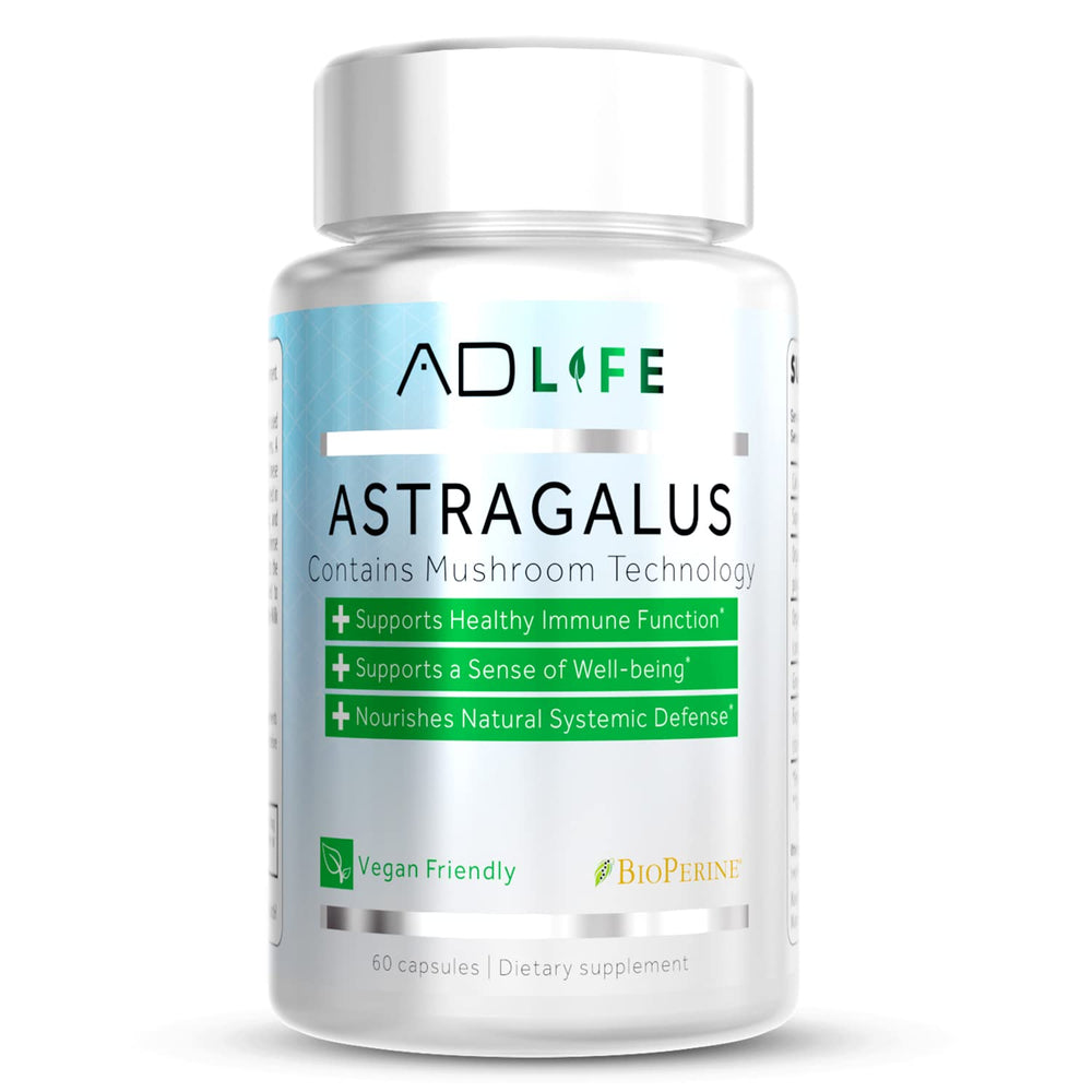 Project AD Astragalus bottle with capsules for daily wellness.
